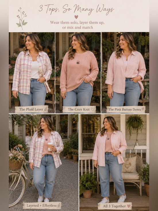 Dex Tops - 🌸 Girly + Outdoorsy 3-Piece Bundle 🌿